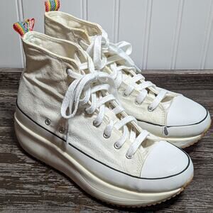 Madden Girl Women's White Platform Canvas Comfort High Top Sneaker Size 9